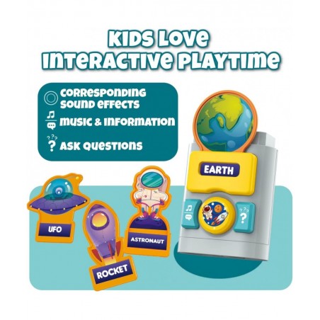 Space Interactive Toys for 1+ Year Old - Bulding Mega Blocks for Toddlers 1-3 with Intelligent Interactive Moduls - Space Roc...
