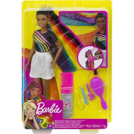 Rainbow Sparkle Hair Doll Featuring Extra-Long 7.5-inch Brunette Hair with a Hidden Rainbow of Five Colors Sparkle Gel and Co...