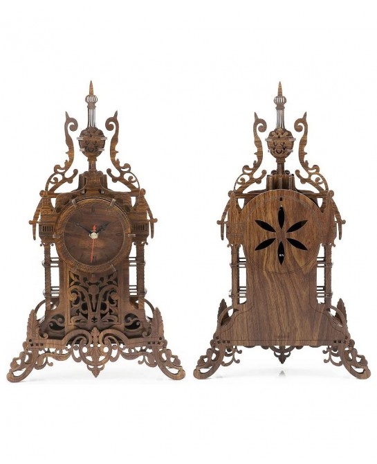 3D Wooden Puzzle Clock Model Kits Wood Puzzle Clock for Adults - Tower Clock 47pcs Jigsaw Laser Cut Puzzle $50.57 3-D Puzzles