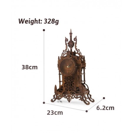 3D Wooden Puzzle Clock Model Kits Wood Puzzle Clock for Adults - Tower Clock 47pcs Jigsaw Laser Cut Puzzle $50.57 3-D Puzzles