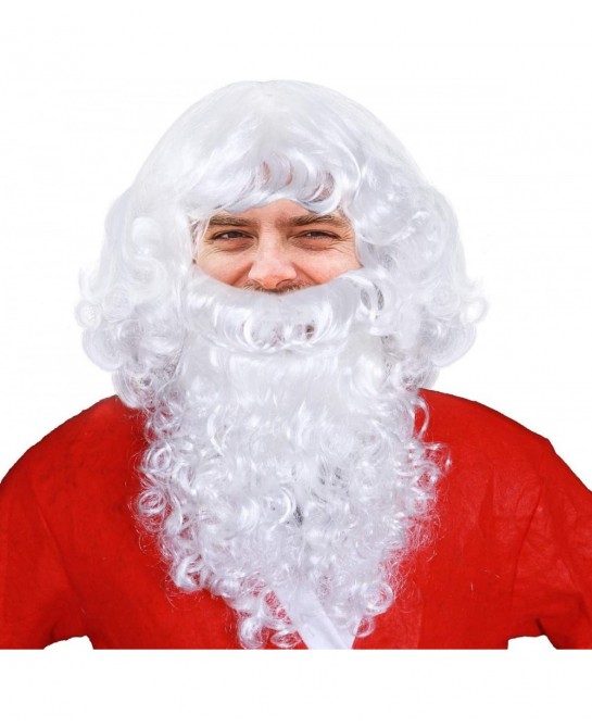 Santa Wig and Beard Set Christmas Wig White Fancy Dress Costume $20.08 Kids' Dress-Up Accessories