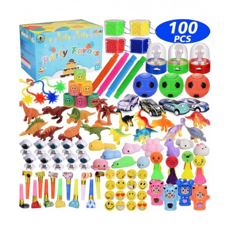 Kids Party Favors 100 Pcs Goodie Bag Stuffers Fillers Teacher Treasure Box Students Classroom Reward Prizes Pinata Stuffers F...