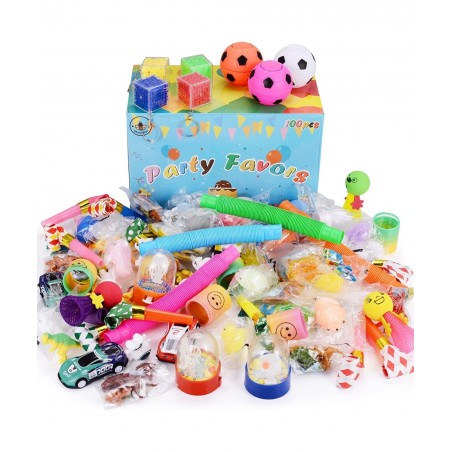 Kids Party Favors 100 Pcs Goodie Bag Stuffers Fillers Teacher Treasure Box Students Classroom Reward Prizes Pinata Stuffers F...
