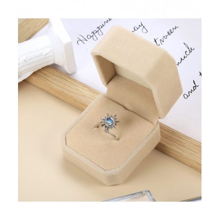 2 Pcs Sterling Silver Fidget Anxiety Rings for Women Sunflower Spinner Ring Adjustable Fidget Rings for Anxiety Relieving Str...