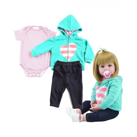 Reborn Baby Dolls Clothes Girl Outfit Accessories Fits 17-19 inch Reborn Baby Girl Newborn Doll Clothing $31.22 Doll Accessories