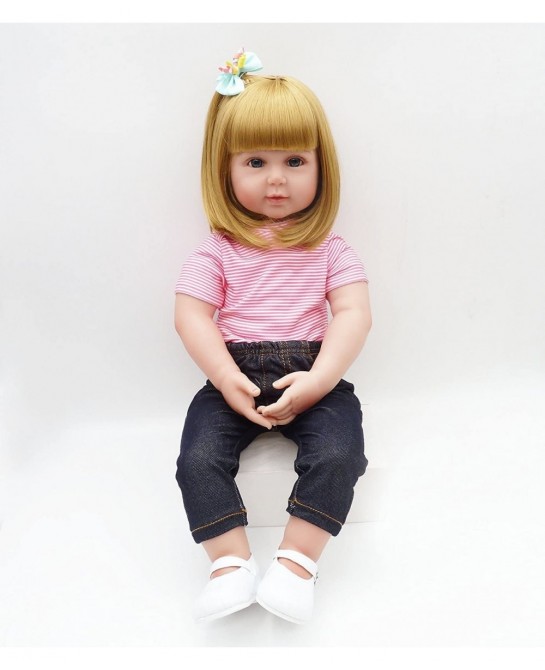 Reborn Baby Dolls Clothes Girl Outfit Accessories Fits 17-19 inch Reborn Baby Girl Newborn Doll Clothing $31.22 Doll Accessories