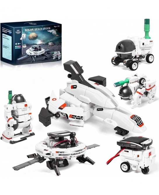 STEM Projects for Kids Ages 8-12 Learning & Education Toys 6 in 1 Solar Robot Building Kits for Kids Science Kit Space Toys C...