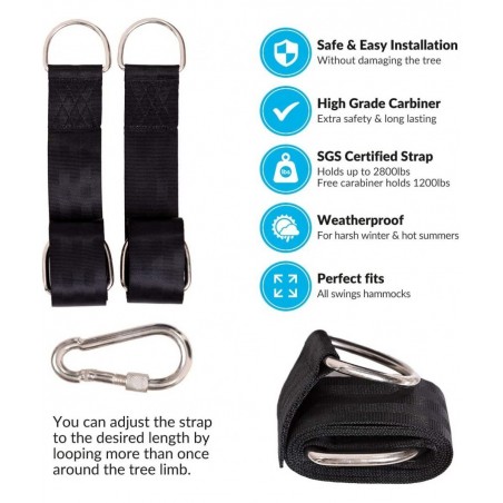 Tree Swing Hanging Kit Straps for Baby Swings Tire Swings Hammocks Swingset Accessories Outdoor $40.72 Play Sets & Playground...