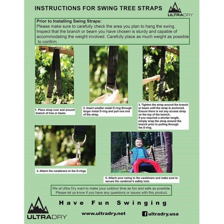 Tree Swing Hanging Kit Straps for Baby Swings Tire Swings Hammocks Swingset Accessories Outdoor $40.72 Play Sets & Playground...