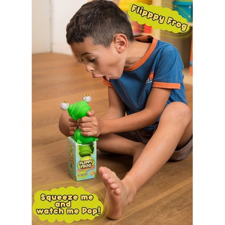 Eye Popping Flippy Frog - Large Squeeze - Stress Relief Toy - Latex Free Peepers Fidget - Anxiety Reducer Sensory Play - Funn...