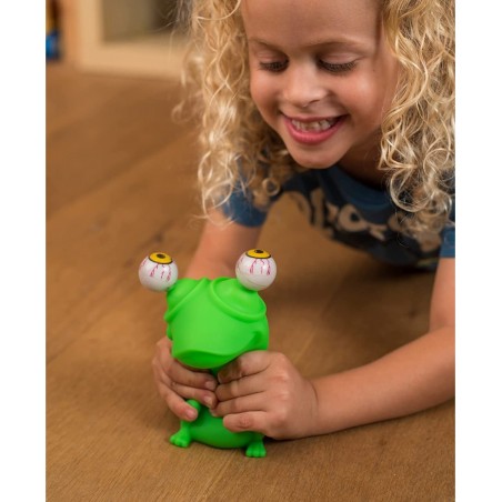 Eye Popping Flippy Frog - Large Squeeze - Stress Relief Toy - Latex Free Peepers Fidget - Anxiety Reducer Sensory Play - Funn...