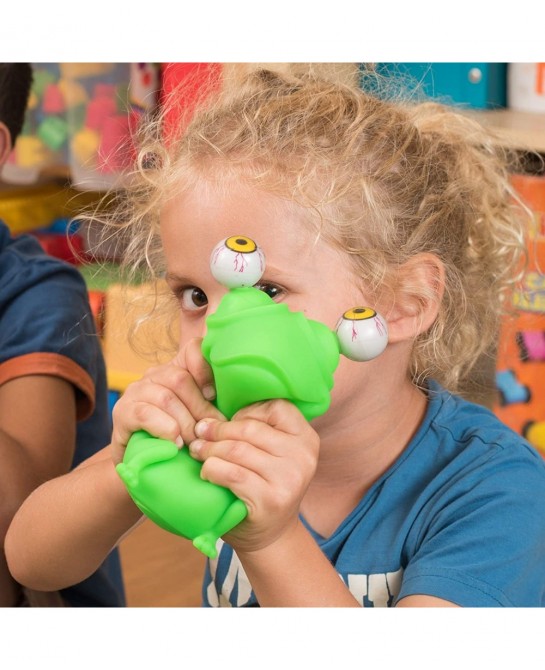 Eye Popping Flippy Frog - Large Squeeze - Stress Relief Toy - Latex Free Peepers Fidget - Anxiety Reducer Sensory Play - Funn...