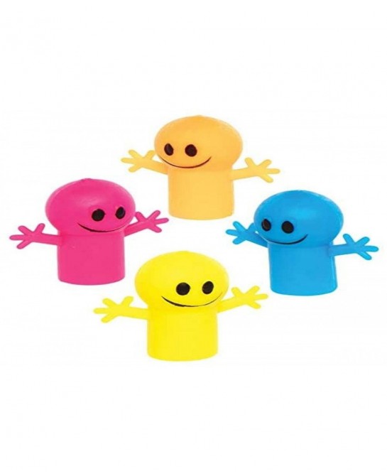 AT763 Happy Face Finger Puppets - Pack of 12 Story Telling for Kids Hand Theatres and Playtime $15.50 Finger Puppets