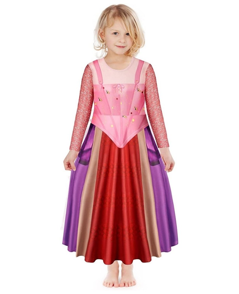 Little Girls Hocus Pocus Winifred Mary Dresses Witch Halloween Costumes Witch Dress Vampire Cosplay Outfits $44.20 Kids' Cost...