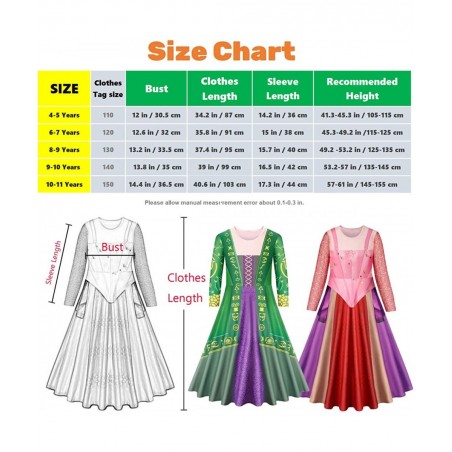 Little Girls Hocus Pocus Winifred Mary Dresses Witch Halloween Costumes Witch Dress Vampire Cosplay Outfits $44.20 Kids' Cost...