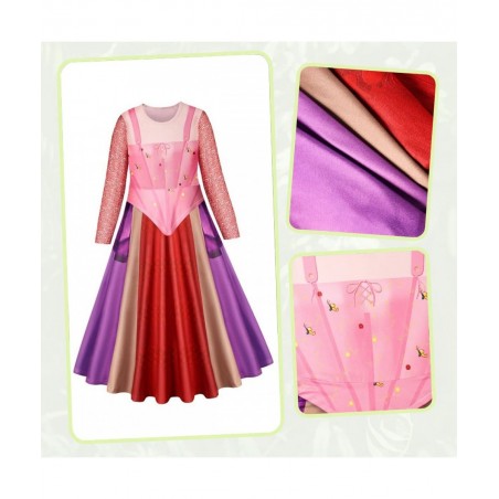 Little Girls Hocus Pocus Winifred Mary Dresses Witch Halloween Costumes Witch Dress Vampire Cosplay Outfits $44.20 Kids' Cost...