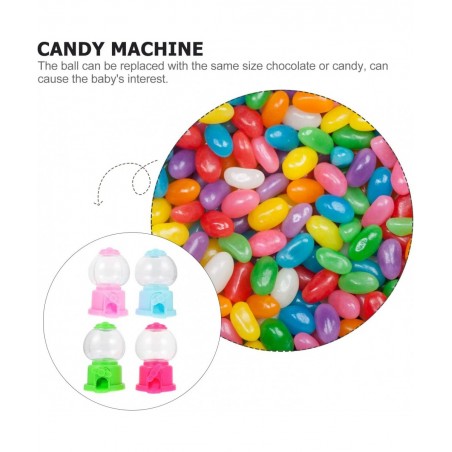 4pcs Gumball Machine 3.7 inch Mini Candy Dispenser Plastic Gumball Machines for Kids Party Favor (Random Color) $31.70 Kids' ...