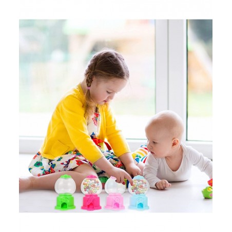 4pcs Gumball Machine 3.7 inch Mini Candy Dispenser Plastic Gumball Machines for Kids Party Favor (Random Color) $31.70 Kids' ...