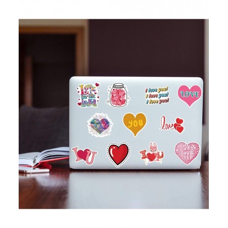 Valentine's Day Stickers for Water Bottles Big 50 Pack Cute Stickers for Kids Teens Girls Adults Perfect for Waterbottle Lapt...