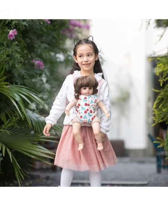 Baby Doll Carrier Stuffed Animal Carrier for Girls Doll Accessory Adjustable Straps for 12 to 24 inch Reborn Baby Dolls - Pin...