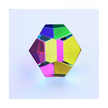 CMY Cubes? - The MUNDUS (50mm) - CMY Dodecahedron Optical Polyhedron - Cyan Magenta Yellow - Subtractive Color Mixing Diamond...