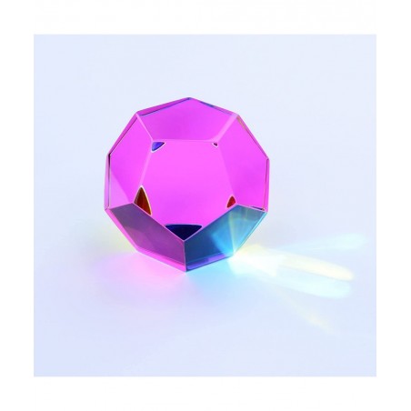CMY Cubes? - The MUNDUS (50mm) - CMY Dodecahedron Optical Polyhedron - Cyan Magenta Yellow - Subtractive Color Mixing Diamond...