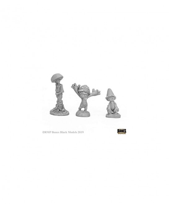 Miniatures Fungoids (3) 44056 Bones Black Unpainted Plastic RPG Figure $22.58 Miniature Novelty Toys