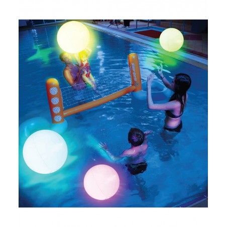 Pool Toys - 4 Pack Light Up Beach Balls for Kids w/ 8 Light Modes Pool Beach Games Balls for Outdoor or Indoor Activities Glo...
