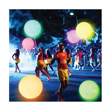 Pool Toys - 4 Pack Light Up Beach Balls for Kids w/ 8 Light Modes Pool Beach Games Balls for Outdoor or Indoor Activities Glo...