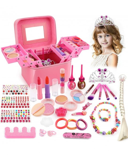 36 Pcs Kids Makeup Kit for Girl Washable Kids Makeup kit Real Cosmetic Safe & Non-Toxic Kids Makeup Beauty Set for Girls Hall...