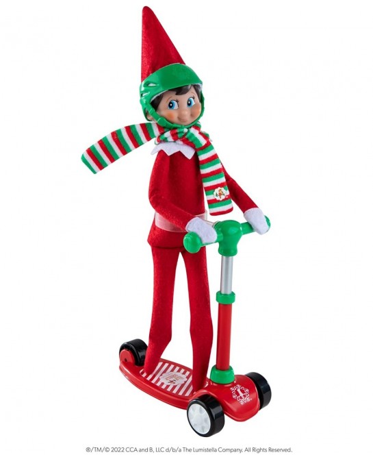 Elf on The Shelf Scout Boy (Blue Eyed Boy) with Elves at Play Stand-N-Scoot $71.95 Stuffed Animals & Teddy Bears