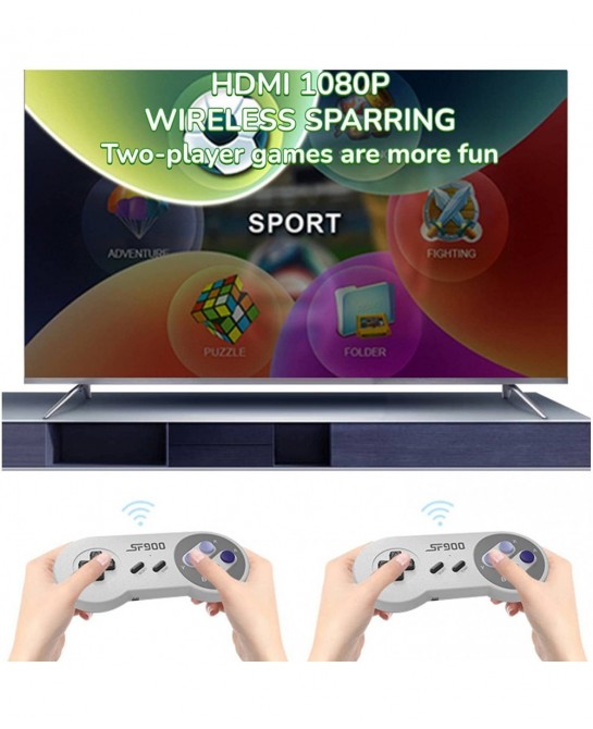Classic Retro Game Console with 926 Video Game and Wireless Controller 8&16-BIT and HD HDMI Output Video Games for Kids and A...