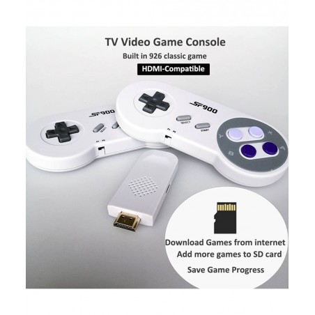 Classic Retro Game Console with 926 Video Game and Wireless Controller 8&16-BIT and HD HDMI Output Video Games for Kids and A...
