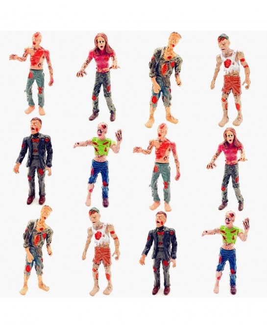Zombie Action Figures Realistic Hand Painted Toy Figurine Models 12pcs $28.01 Action Figures