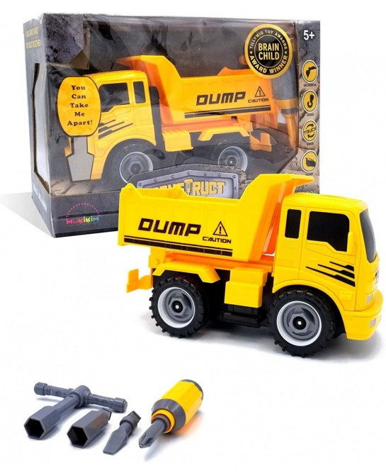 Construct A Truck - Dump. Take it Apart & Put it Back Together + Friction Powered(2-Toys-in-1!) Awesome Award Winning Toy Tha...