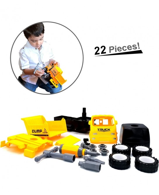 Construct A Truck - Dump. Take it Apart & Put it Back Together + Friction Powered(2-Toys-in-1!) Awesome Award Winning Toy Tha...