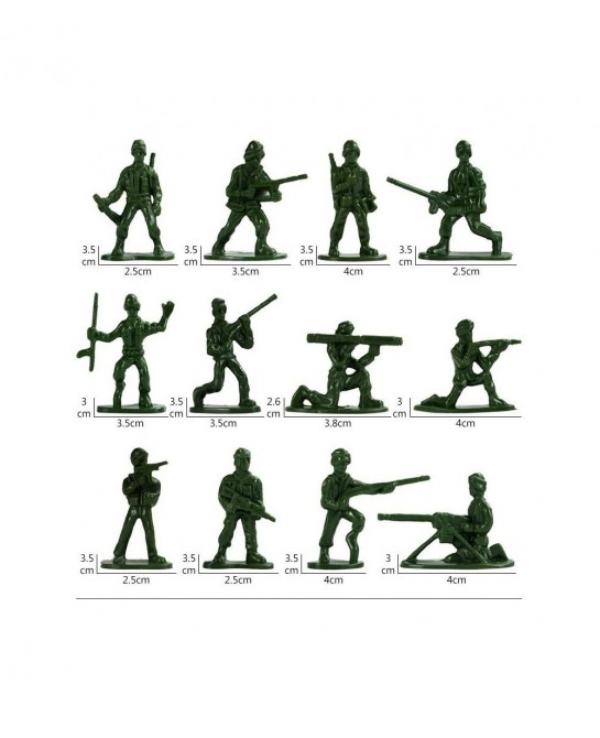 Army Men Play Bucket-Soldiers of WWII-Over 300 Piece Set $19.94 Action Figures