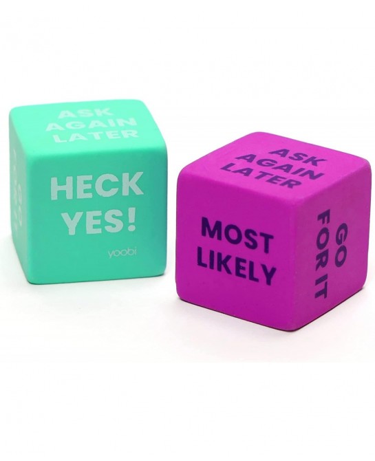 | Eraser 2pk Fortune Dice | Fun Phrase on Sides | Smudge-Free | Latex Free PVC Free FSC Certified Packaging | 1” x 1” x 1” $1...