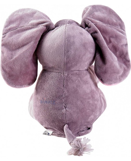 Kaia Baby Animated Stuffed Plush Singing Peek A Boo Elephant Interactive Musical Peek-a-Boo for Toddlers with Moving Ears Ado...