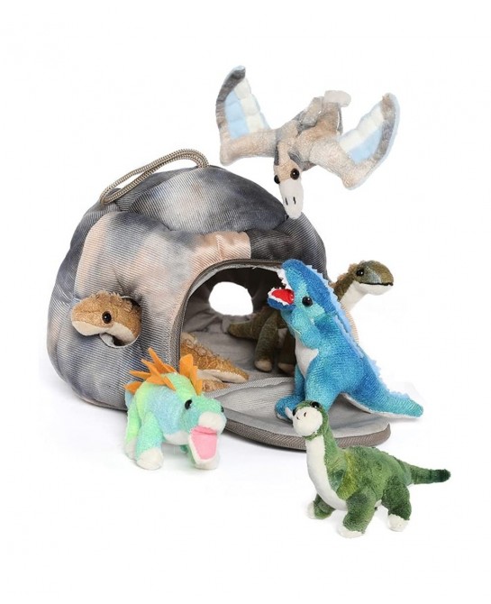 Dinosaur House with 6 Plush Dinosaurs Stuffed Animal Great Set Toy Childrens Day Gift for Boys and Girls 7.8 inch $43.26 Stuf...