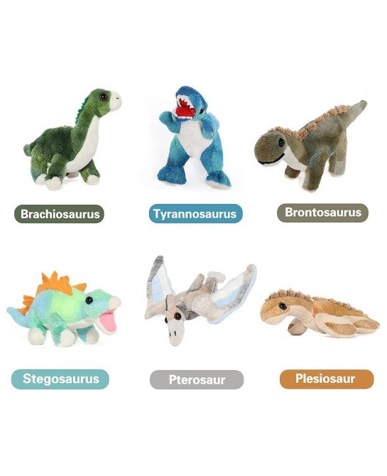 Dinosaur House with 6 Plush Dinosaurs Stuffed Animal Great Set Toy Childrens Day Gift for Boys and Girls 7.8 inch $43.26 Stuf...