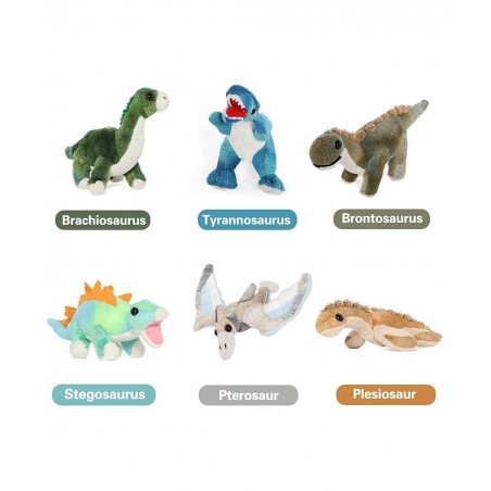 Dinosaur House with 6 Plush Dinosaurs Stuffed Animal Great Set Toy Childrens Day Gift for Boys and Girls 7.8 inch $43.26 Stuf...