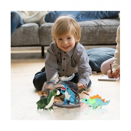 Dinosaur House with 6 Plush Dinosaurs Stuffed Animal Great Set Toy Childrens Day Gift for Boys and Girls 7.8 inch $43.26 Stuf...