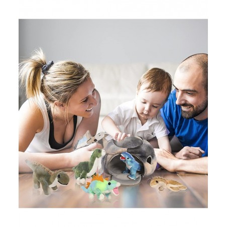 Dinosaur House with 6 Plush Dinosaurs Stuffed Animal Great Set Toy Childrens Day Gift for Boys and Girls 7.8 inch $43.26 Stuf...