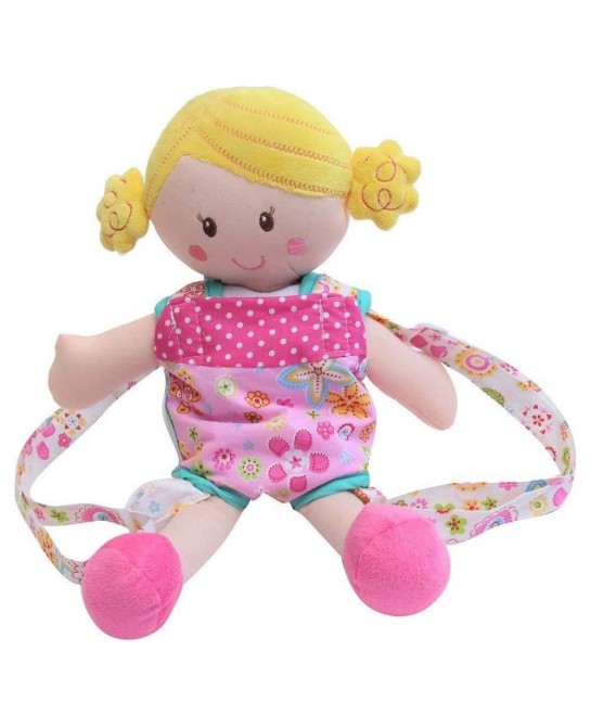 Patchwork Pink Doll Front Carrier with Straps $22.94 Doll Accessories