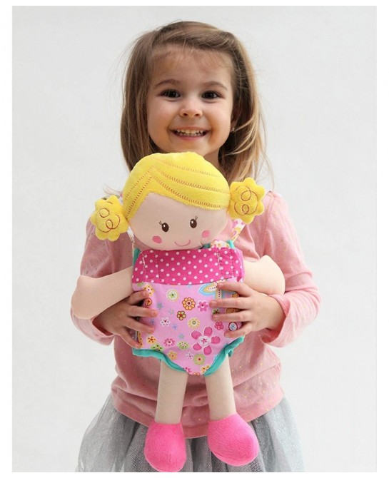 Patchwork Pink Doll Front Carrier with Straps $22.94 Doll Accessories