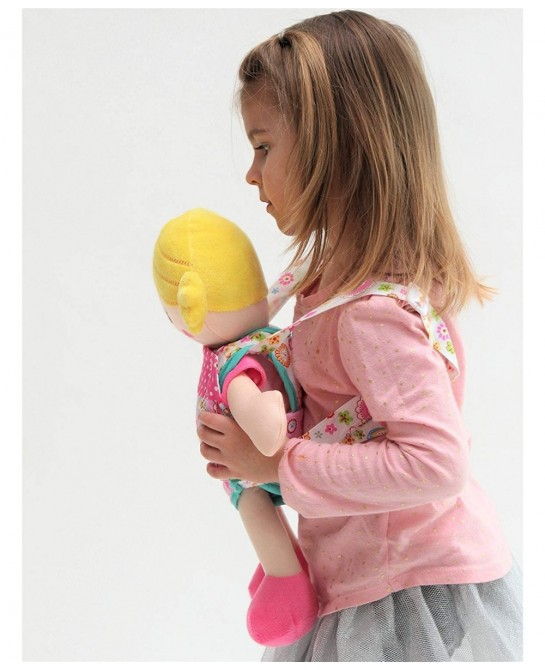 Patchwork Pink Doll Front Carrier with Straps $22.94 Doll Accessories