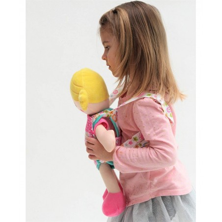Patchwork Pink Doll Front Carrier with Straps $22.94 Doll Accessories
