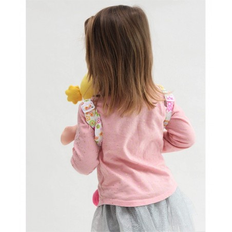 Patchwork Pink Doll Front Carrier with Straps $22.94 Doll Accessories