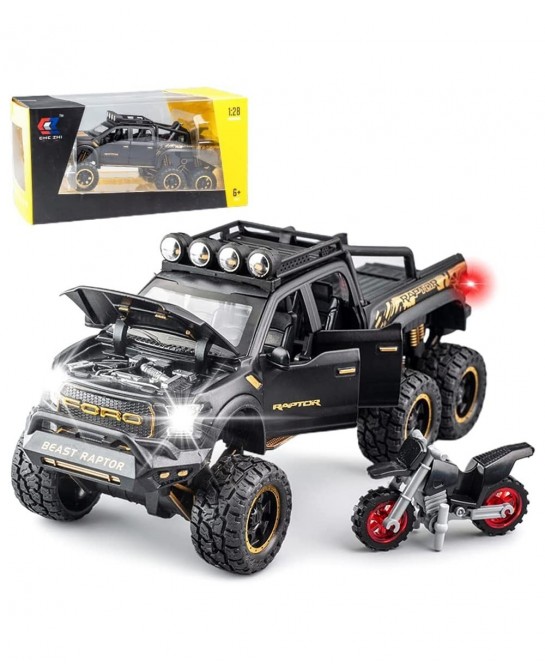 Pickup Toy Trucks for Boys F150 Alloy Toy Trucks with Sound and Light Pull Back Pickup Toys for Gifts Ornaments Collection $4...
